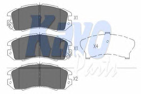 Комплект тормозных колодок, дисковый тормоз KAVO PARTS KBP-8010