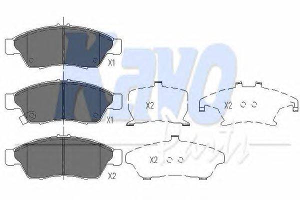 Комплект тормозных колодок, дисковый тормоз KAVO PARTS KBP8510