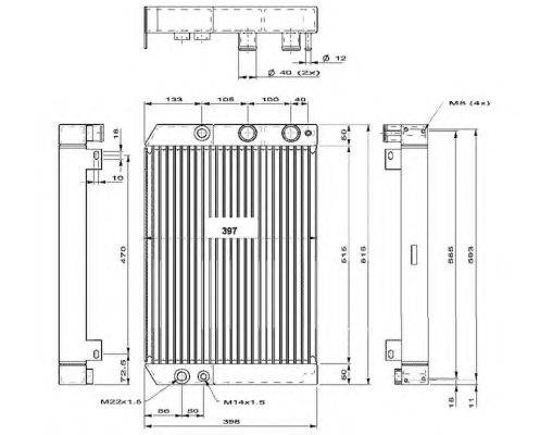 Радиатор, охлаждение двигателя NRF 900070