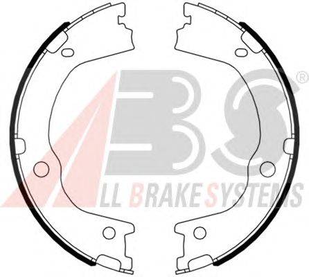 Комплект тормозных колодок, стояночная тормозная система A.B.S. 9277