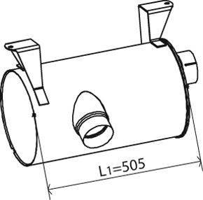 Средний / конечный глушитель ОГ DINEX 28409
