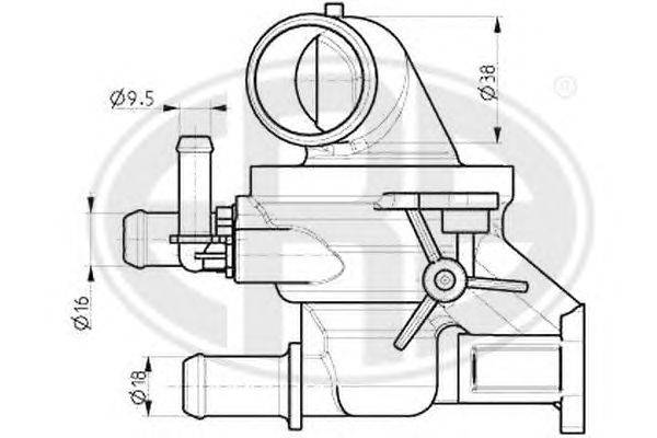Термостат, охлаждающая жидкость ERA 350113