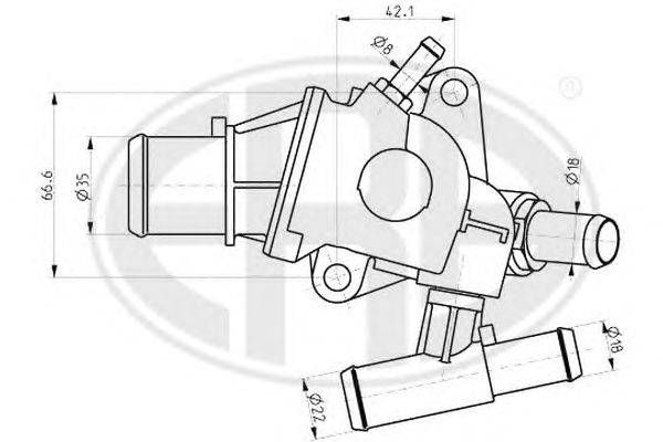 Термостат, охлаждающая жидкость ERA 350339