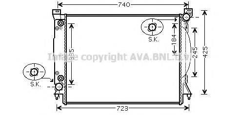 Радиатор, охлаждение двигателя AVA QUALITY COOLING AI2246