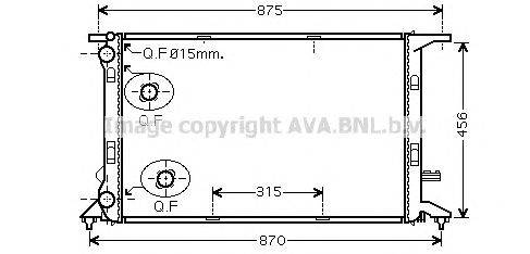 Радиатор, охлаждение двигателя AVA QUALITY COOLING AIA2292