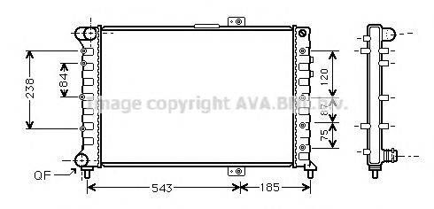 Радиатор, охлаждение двигателя AVA QUALITY COOLING AL2075