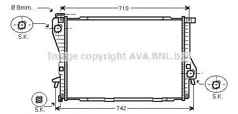 Радиатор, охлаждение двигателя AVA QUALITY COOLING BW2301