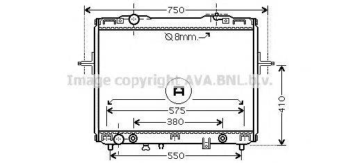 Радиатор, охлаждение двигателя AVA QUALITY COOLING KA2057