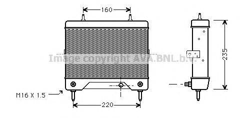 Масляный радиатор, автоматическая коробка передач AVA QUALITY COOLING MS3241