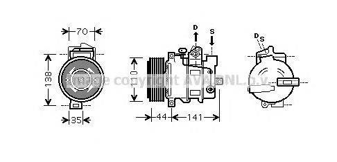 Компрессор, кондиционер AVA QUALITY COOLING MSK401