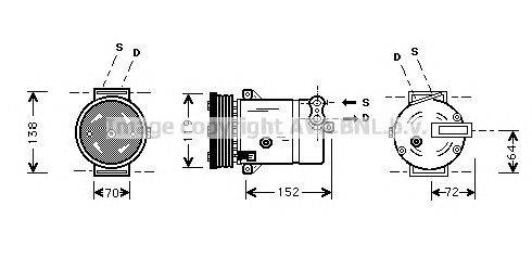 Компрессор, кондиционер AVA QUALITY COOLING OLAK318