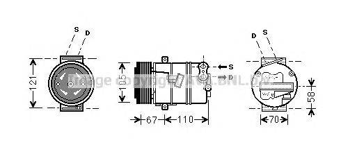 Компрессор, кондиционер AVA QUALITY COOLING OLK494