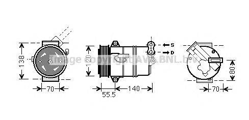 Компрессор, кондиционер AVA QUALITY COOLING OLK498