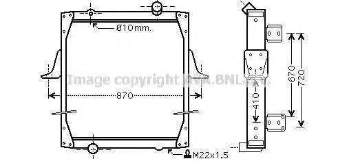 Радиатор, охлаждение двигателя AVA QUALITY COOLING RE2081