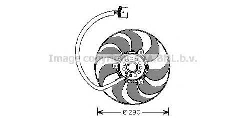 Вентилятор, охлаждение двигателя AVA QUALITY COOLING VW7520