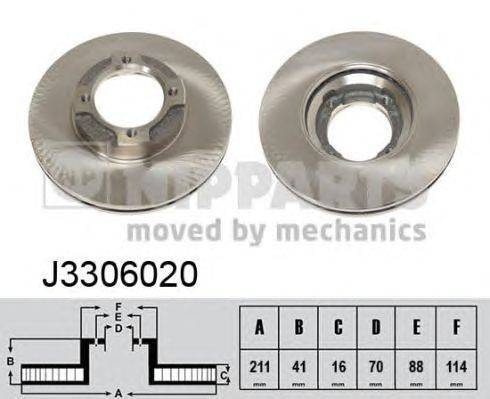 Тормозной диск NIPPARTS J3306020