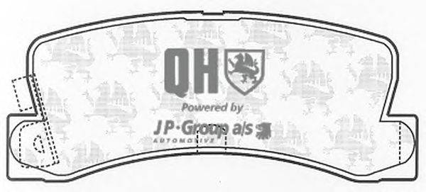 Комплект тормозных колодок, дисковый тормоз JP GROUP BP489