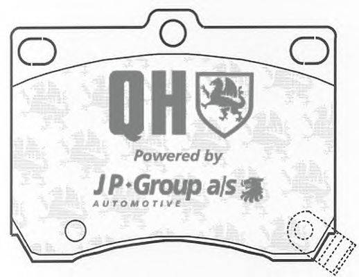 Комплект тормозных колодок, дисковый тормоз JP GROUP BP717