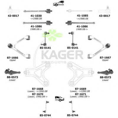 Подвеска колеса KAGER 801030