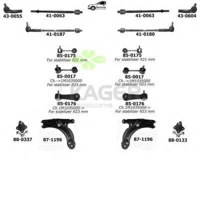 Подвеска колеса KAGER 801342