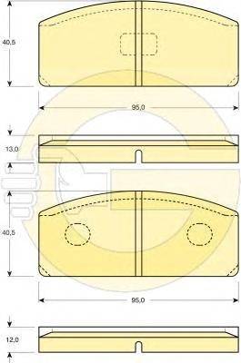 Комплект тормозных колодок, дисковый тормоз GIRLING 6101103