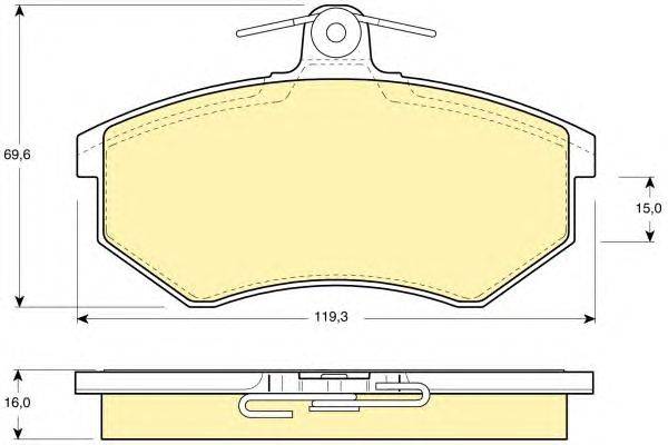 Комплект тормозных колодок, дисковый тормоз GIRLING 6104301