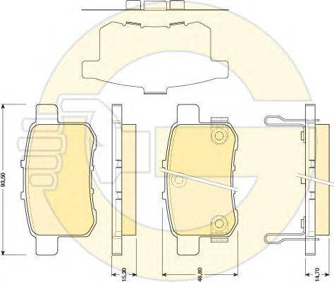 Комплект тормозных колодок, дисковый тормоз GIRLING 24435