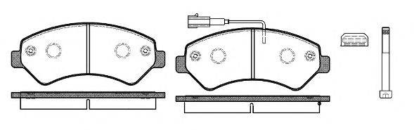 Комплект тормозных колодок, дисковый тормоз KAWE 1275 12