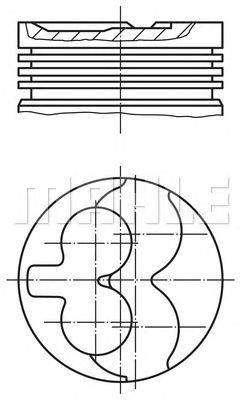 Поршень MAHLE ORIGINAL 629 22 00