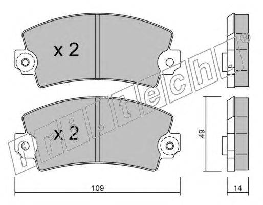 Комплект тормозных колодок, дисковый тормоз fri.tech. 0051