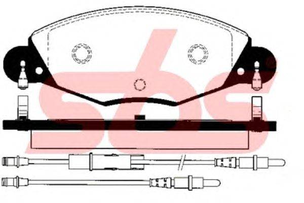 Комплект тормозных колодок, дисковый тормоз sbs 1501221945