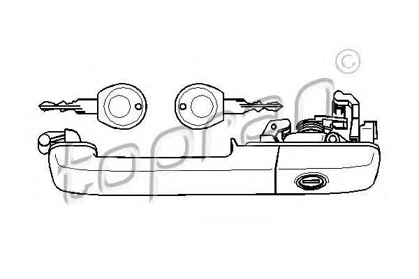 Ручка двери TOPRAN 108 486