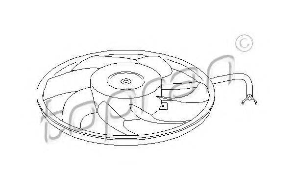 Вентилятор, охлаждение двигателя TOPRAN 207 220