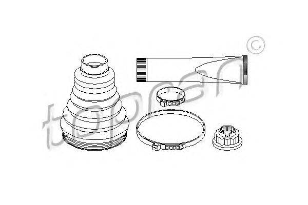 Комплект пылника, приводной вал TOPRAN 401 742