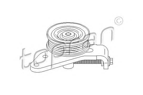 Натяжной ролик, поликлиновой  ремень TOPRAN 304 109