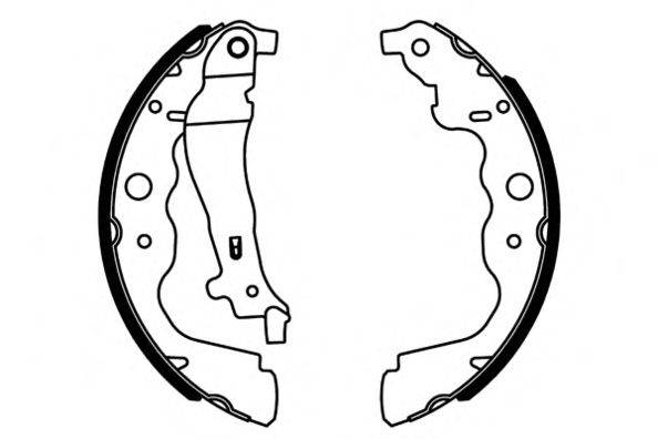 Комплект тормозных колодок; Комплект тормозных колодок, стояночная тормозная система E.T.F. 09-0682