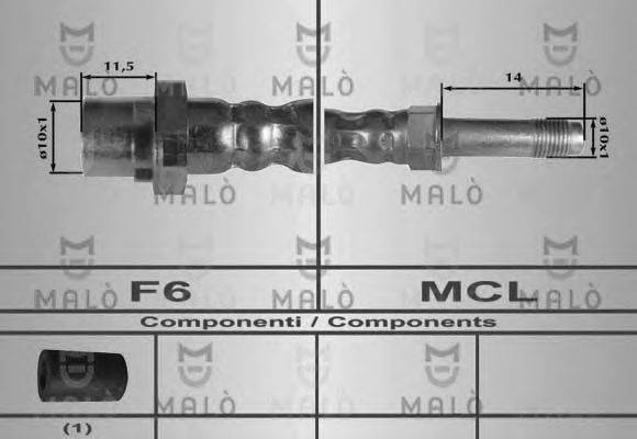 Тормозной шланг MALÒ 80330