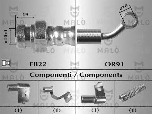 Тормозной шланг MALÒ 80506