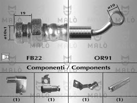 Тормозной шланг MALÒ 80629
