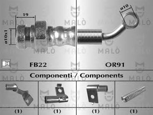Тормозной шланг MALÒ 80630