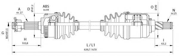 Приводной вал OPEN PARTS DRS6377.00