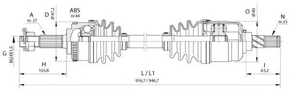 Приводной вал OPEN PARTS DRS6378.00