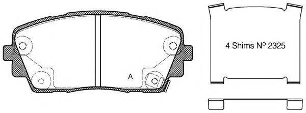 Комплект тормозных колодок, дисковый тормоз OPEN PARTS BPA1481.02