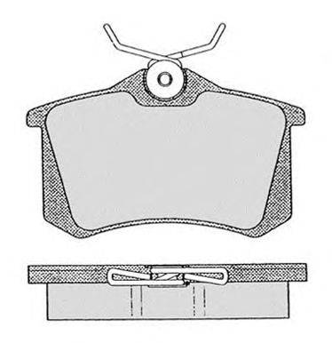 Комплект тормозных колодок, дисковый тормоз RAICAM 3484