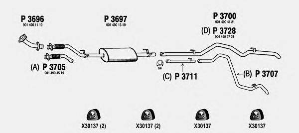 Система выпуска ОГ FENNO ME211