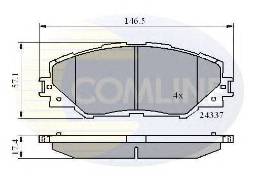 Комплект тормозных колодок, дисковый тормоз COMLINE CBP01625