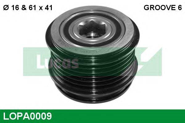 Механизм свободного хода генератора LUCAS ENGINE DRIVE LOPA0009