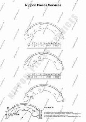 Комплект тормозных колодок NPS FSB318