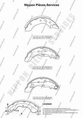 Комплект тормозных колодок NPS 0986487553