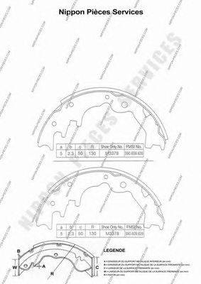 Комплект тормозных колодок NPS LS1706